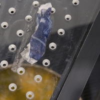 table where ice had melted and left the picture